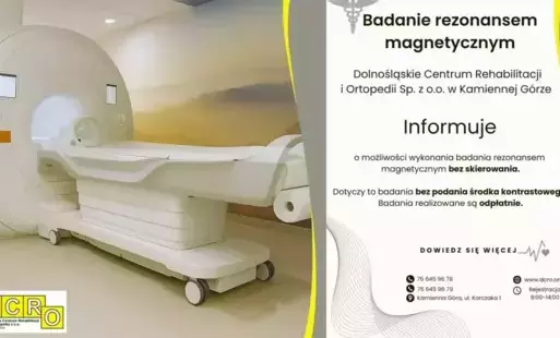 Zdjęcie do Informacja dotycząca badań rezonansu magnetycznego